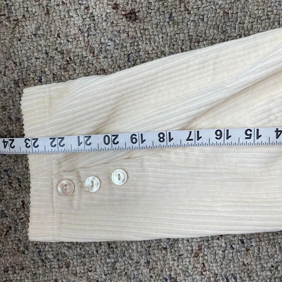 VTG Newport News Jacket Blazer Women's 16W Ivory Wide Wale Corduroy Pocket 2BTN - Picture 3 of 12